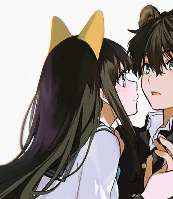 《冰菓》折木奉太郎&千反田爱瑠 自截情头 图源韩国画师2001