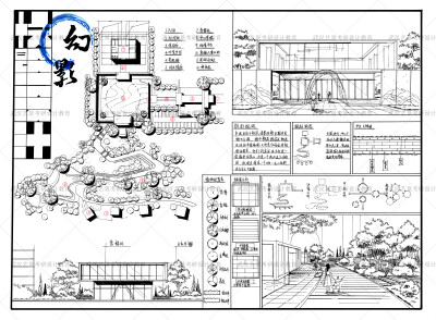 景观快题线稿学生作品