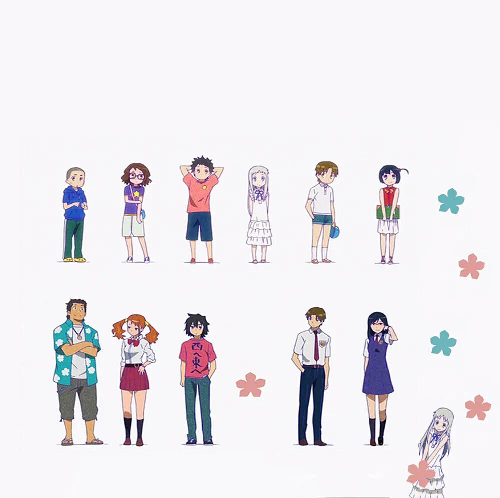 《未闻花名 》原创WeChat头像背景套图
|头像背景设计：@明天捡只猫 |
|图片顺序：头像通用/ios背景/安卓背景|
「无水印 二传注明出处 禁止商用二改」 ​​​