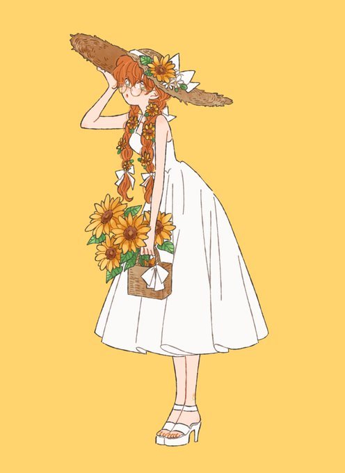向日葵，花，たなか twi:gojio_