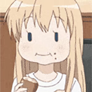 动漫表情包 GIF动图  面无表情吃东西