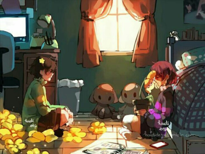 sans an frisk an chara