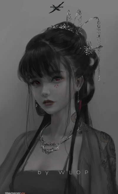 肖像/云娜：风铃；海琴烟；小绿
by wlop