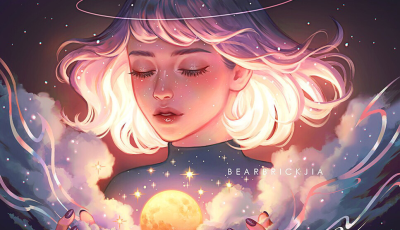 插画分享｜云做的少女 你身上有星辰和大海
插画师｜Karmen Loh#灵感的诞生# ​​​