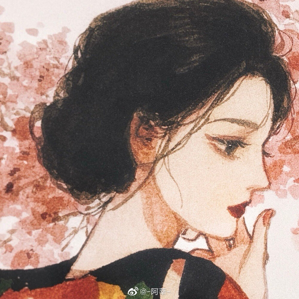 日系少女，和风头像
（图源水印）