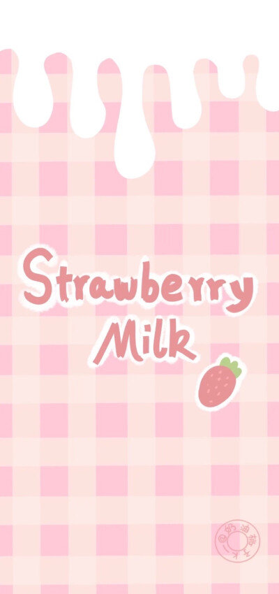 草莓味的可爱手机壁纸 粉色系草莓控。萌妹必备哦。