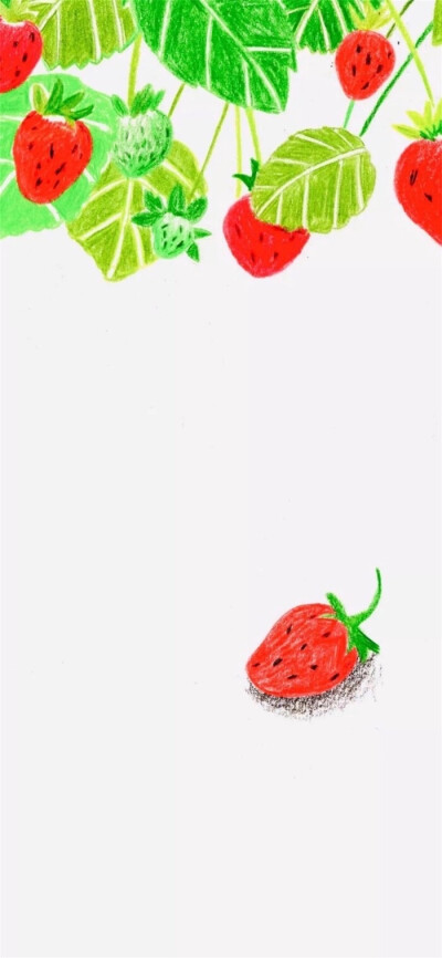 草莓味的可爱手机壁纸 粉色系草莓控。萌妹必备哦。