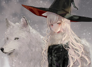 魔女与狼 绘师：cem（p id=34417797） 本作品id=82516169