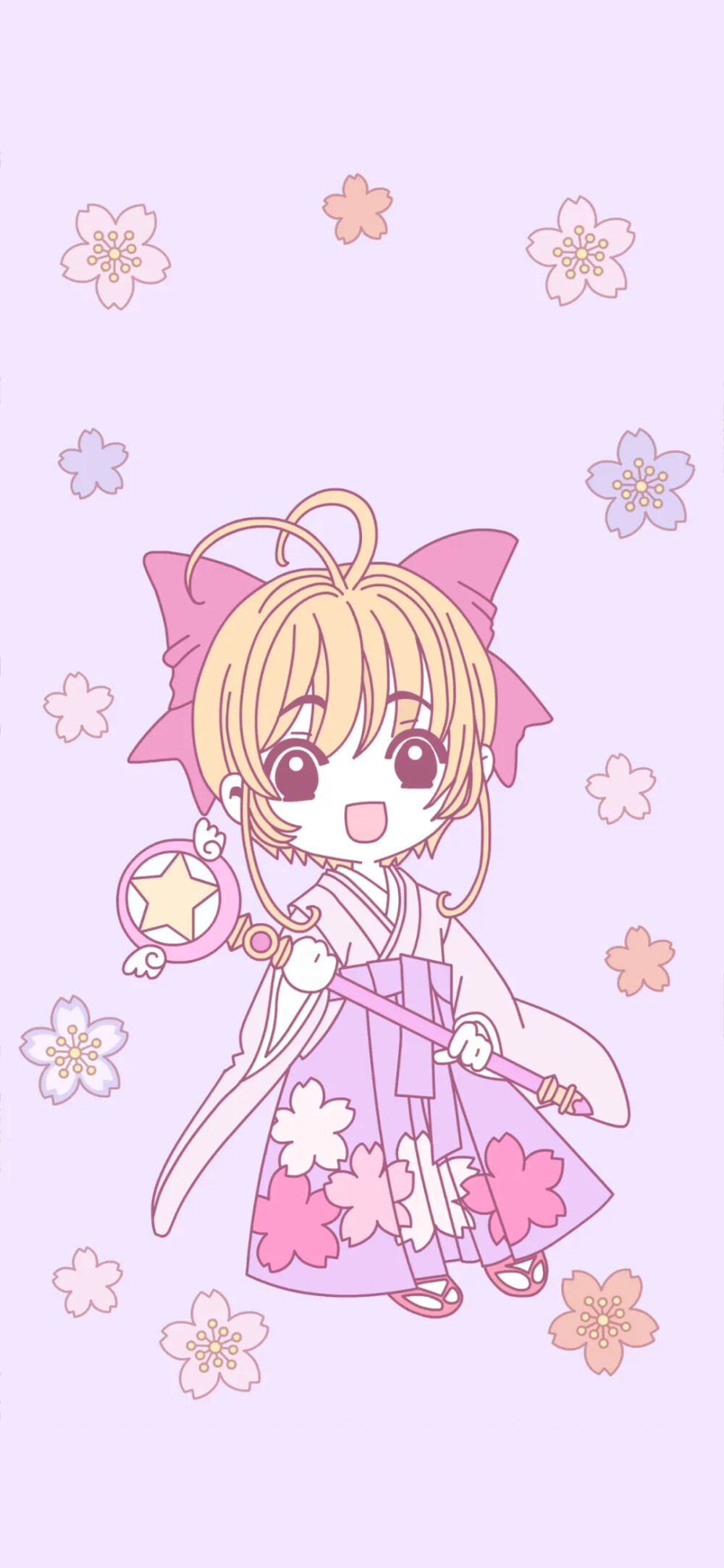 百变小樱魔术卡粉色系壁纸