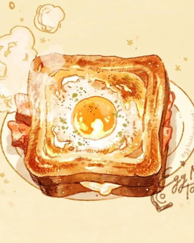 超治愈的美食插画~唯有爱与美食不可辜负
作者： ins：eggbuttertoast 