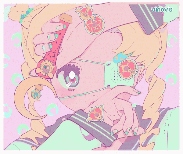 魔法棒女孩~ 是动图! 画师:vinovis