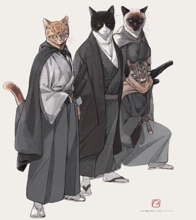 猫猫武士拟人 好帅！！
摄影师：simabossneko
画师：国道12号