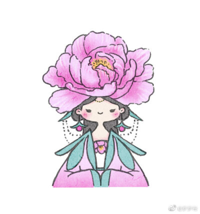 五月花花小姐姐和小哥哥：芍药，绣球花，月季花，栀子花，鸢尾花～ #植物的日常# （10图） ​​​
画师：@罗罗布