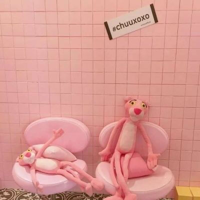 【朋友圈背景】樱花粉系列 少女心 可爱 粉红豹 格子墙 椅子