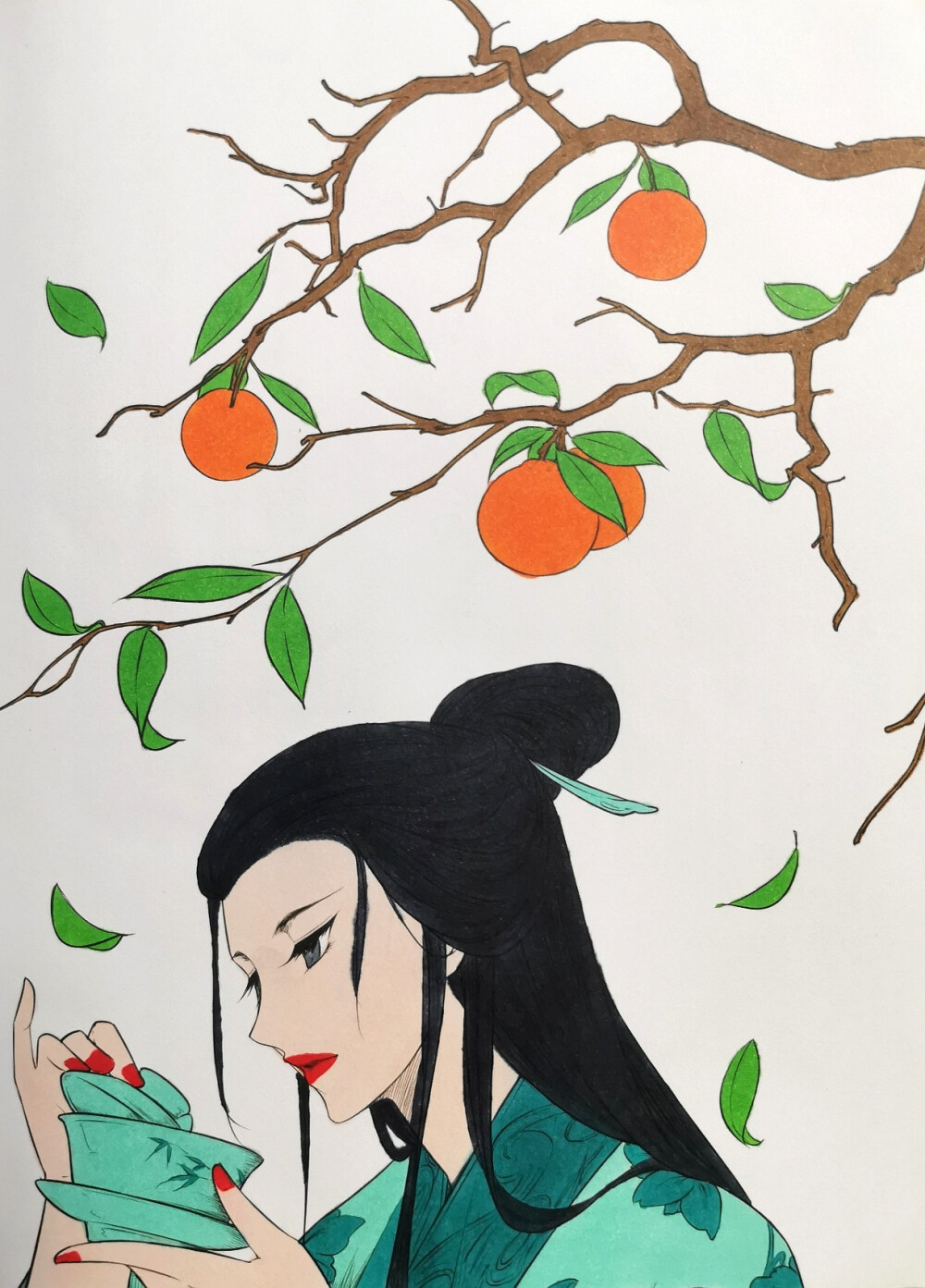 思美人61醉花颜涂色第一副