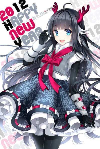 来自pixiv
作品标题：☆★Happy New Year★☆（ID：24124038）
画师：Nardack（ID：341433）