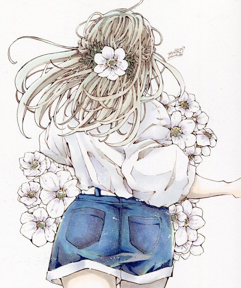 「艺术家：绘画」
眼泪、花与少女＊
画师：toaru_ocha ​ ​​​