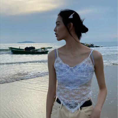 海边头像女