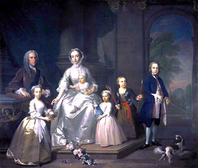 《詹姆斯·道格拉斯，第14任莫顿伯爵和他的家人》（英文：James Douglas, 14th Earl of Morton, and his Family） 是英国艺术家『Jeremiah Davison』 于1740年 所作