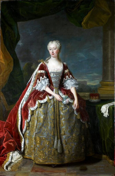 《威尔士公主奥古斯塔的肖像》（英文：Portrait of Augusta, Princess of Wales） 是法国艺术家『Jean-Baptiste Van Loo』 于1742年 所作。 