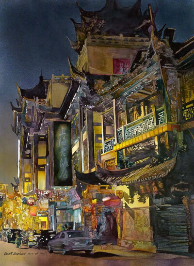 美国画家笔下的水彩中国。作者：John Salminen ​