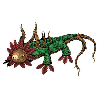 圣树兽2十斗士花龙兽混合体万千荆棘