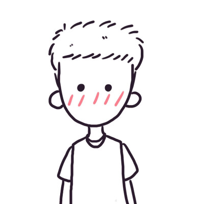 简笔画简约情侣头像