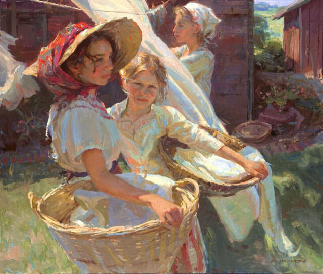 美国画家Daniel F.Gerhartz 出生于1965年。自幼立志学画，就读美国芝加哥艺术学院，他的作品具有浓厚浪漫写实主义风格，表现题材广泛，犹以女性题材为最多，无论是日常生活中休息，沉思的少女还是牧场田园诗般的风景和人物都令人印象深刻。