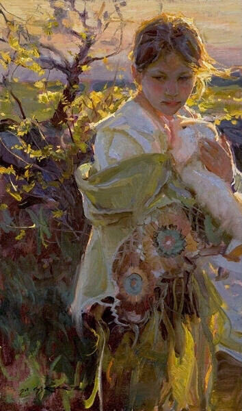 美国画家Daniel F.Gerhartz 出生于1965年。自幼立志学画，就读美国芝加哥艺术学院，他的作品具有浓厚浪漫写实主义风格，表现题材广泛，犹以女性题材为最多，无论是日常生活中休息，沉思的少女还是牧场田园诗般的风景和人物都令人印象深刻。