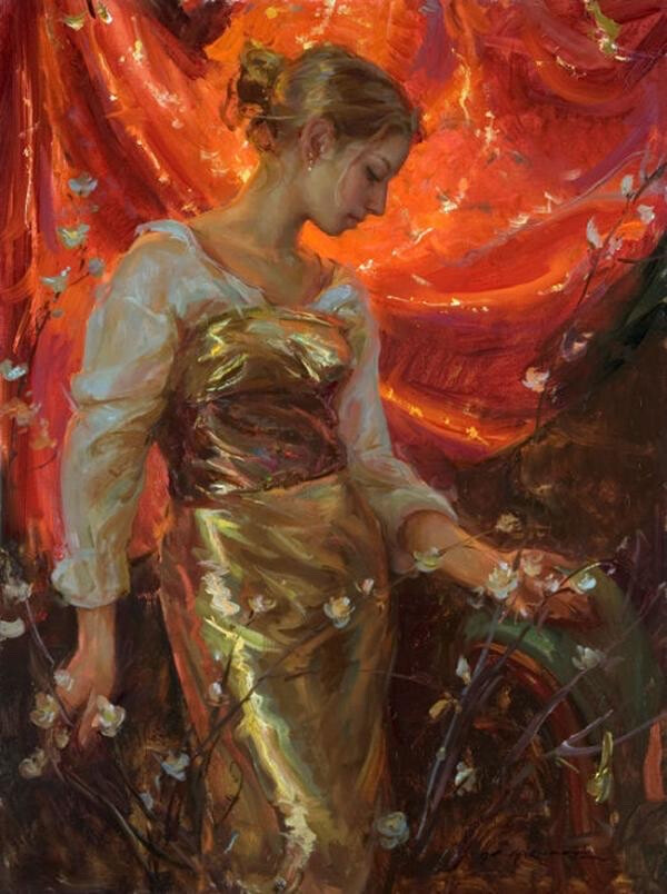 美国画家Daniel F.Gerhartz 出生于1965年。自幼立志学画，就读美国芝加哥艺术学院，他的作品具有浓厚浪漫写实主义风格，表现题材广泛，犹以女性题材为最多，无论是日常生活中休息，沉思的少女还是牧场田园诗般的风景和人物都令人印象深刻。