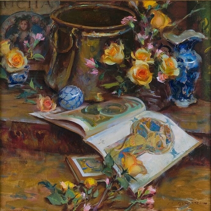 美国画家Daniel F.Gerhartz 油画静物作品