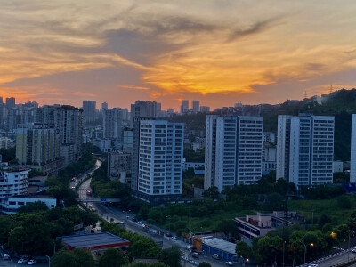 日出 日落 来福士 白象居 长江索道 天空