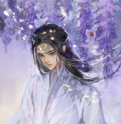 智者不入爱河，愚者自甘堕落。
#国风##古风插画#
画师：屿瑟