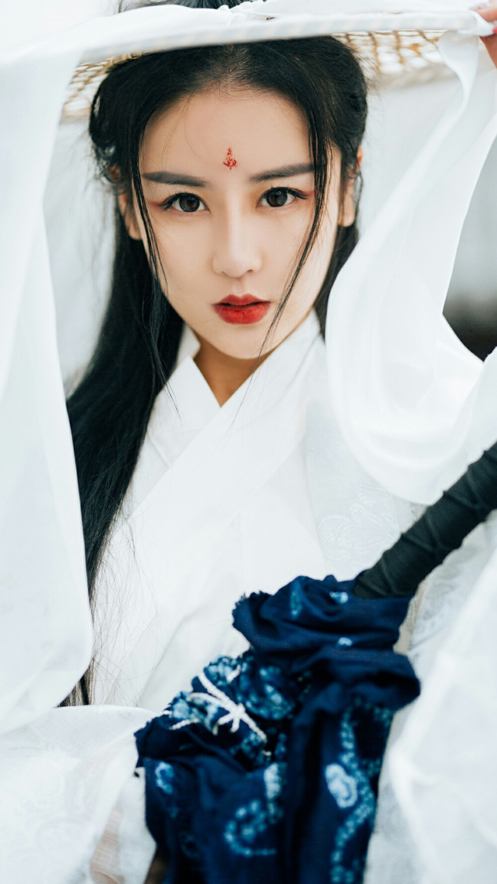 白衣侠女，古风古装cos。