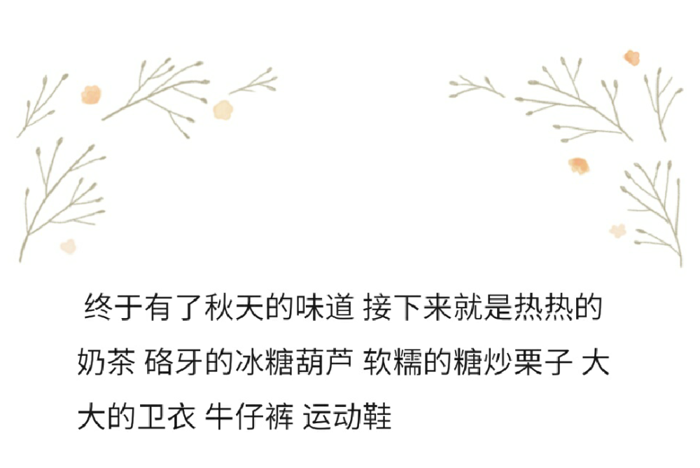 适合温柔秋日的句子