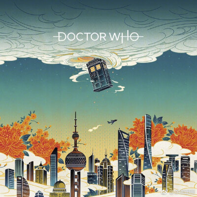 DOCTOR WHO中國風插畫海報 ​​​​