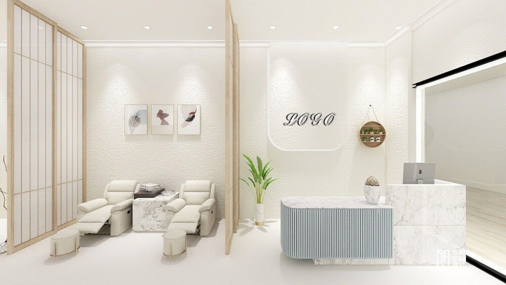 【原创】80m²美容店设计°
项目信息Project Informatiom：美容店设计
设计者Designer：木村空间美学
地点Place：广西
面积Area：80平
软件Softeare：Cad/3Dmax
木村空间美学|商业空间设计|美容院设计|美
甲美睫设计|皮肤管理中心设计|美学中心设计|医疗美容机构设计|网红店铺设计