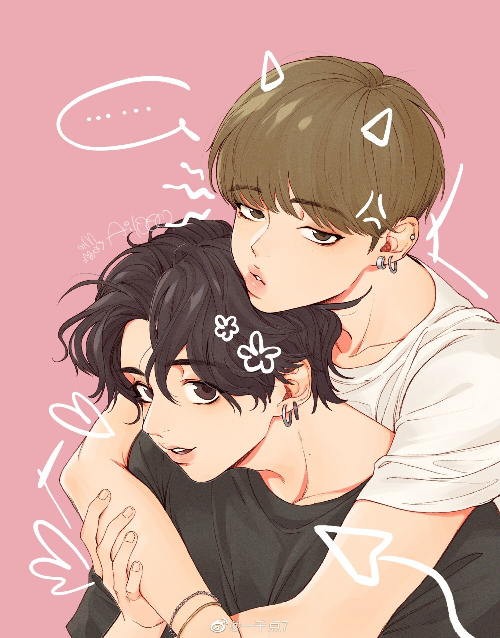 国旻cp 手绘,搜图不易,留图请点赞,专辑内所有图片均有才阿米所绘,我