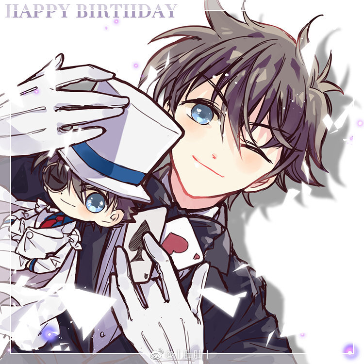 《名侦探柯南》&《怪盗基德》柯南&基德（柯基） 情头
图源微博：|肚肚|