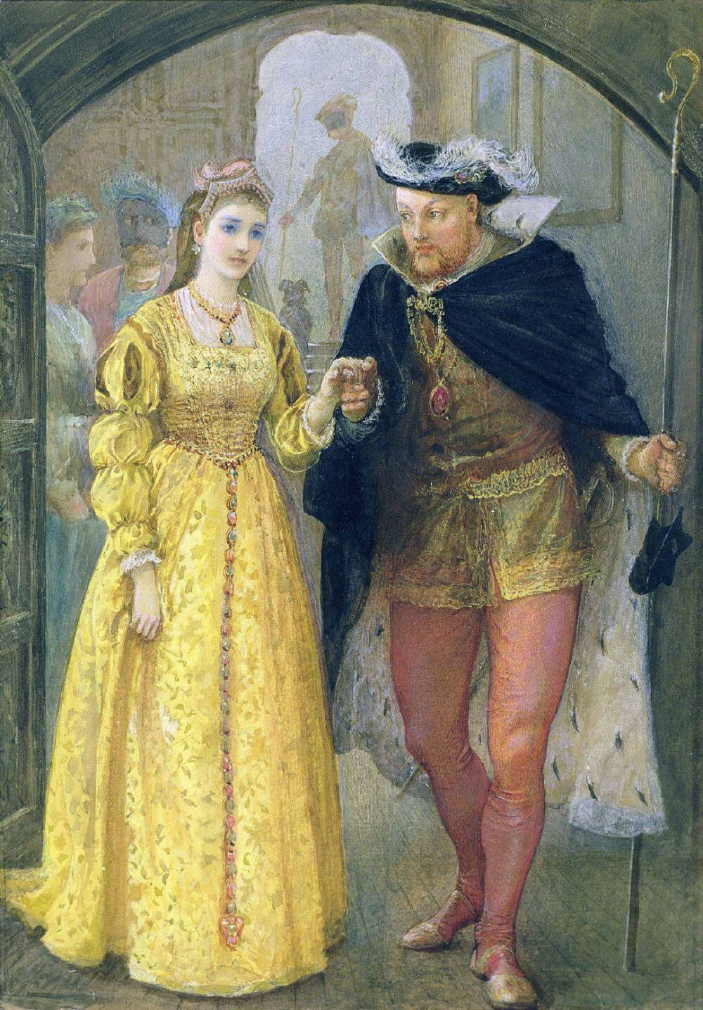 Henry VIII and Anne Boleyn by Arthur Hopkins (English, 1848–1930) ​​