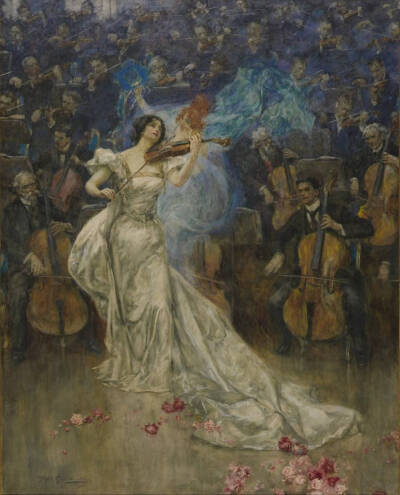 A Violin Concerto, 1898 by John Gulich (English, 1864–1890) ​​​