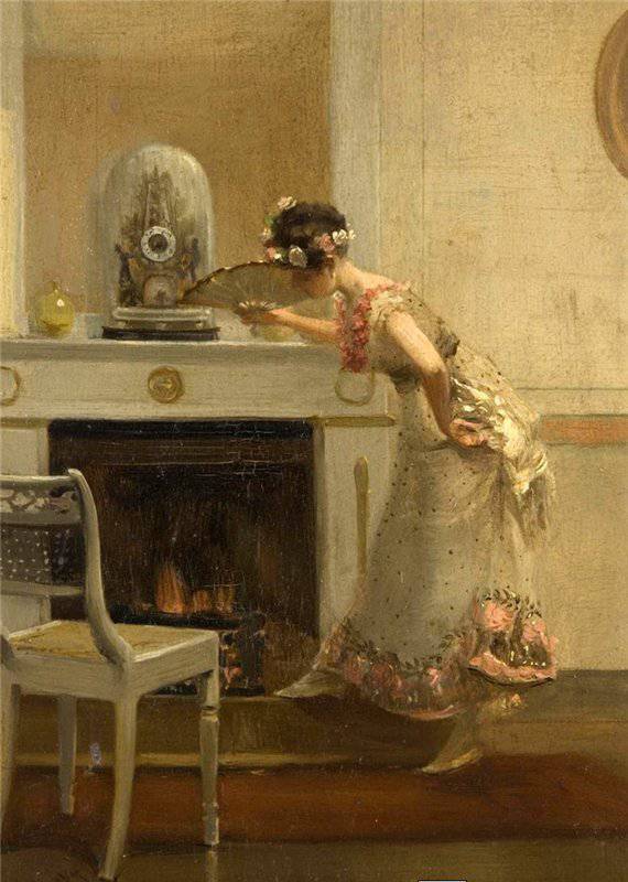 At the Fireside by Albert Ludovici Sr (German-born English, 1820–1894) ​​​