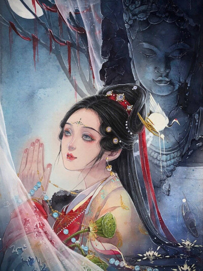 与众不同的古装插画让人移不开眼
画师：大花huamama