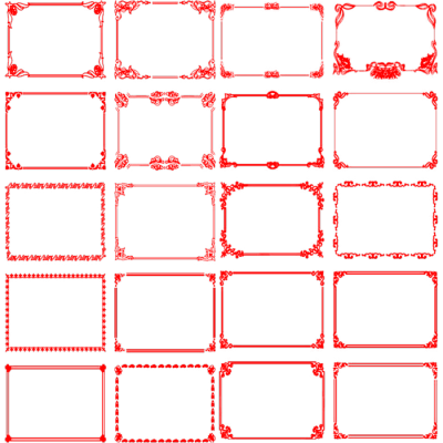 各种正方形框框免扣素材