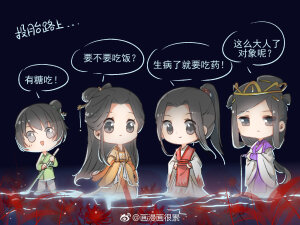 《魔道祖师》
图源微博：画漫画很累