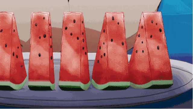 GIF动图 一看就超有食欲的动漫美食 西瓜