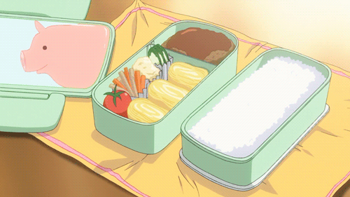 GIF动图 一看就超有食欲的动漫美食 便当
