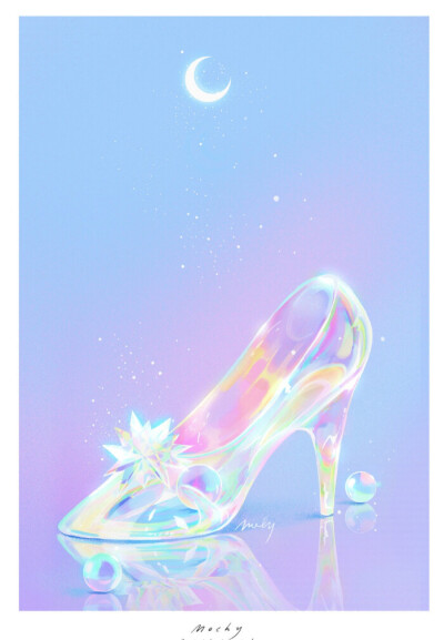 绝美神仙配色 静谧时光 画师：Mochy爱夏天