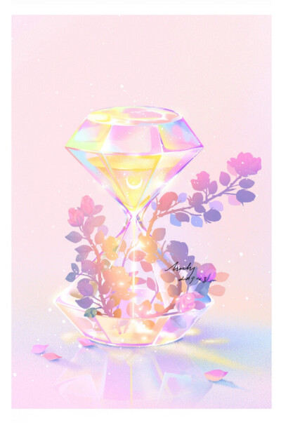 绝美神仙配色 静谧时光 画师：Mochy爱夏天