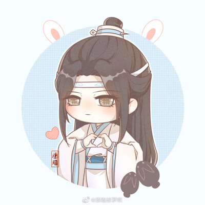 《魔道祖师》蓝忘机&魏无羡（忘羡）
图源微博：漆雕胡萝呗